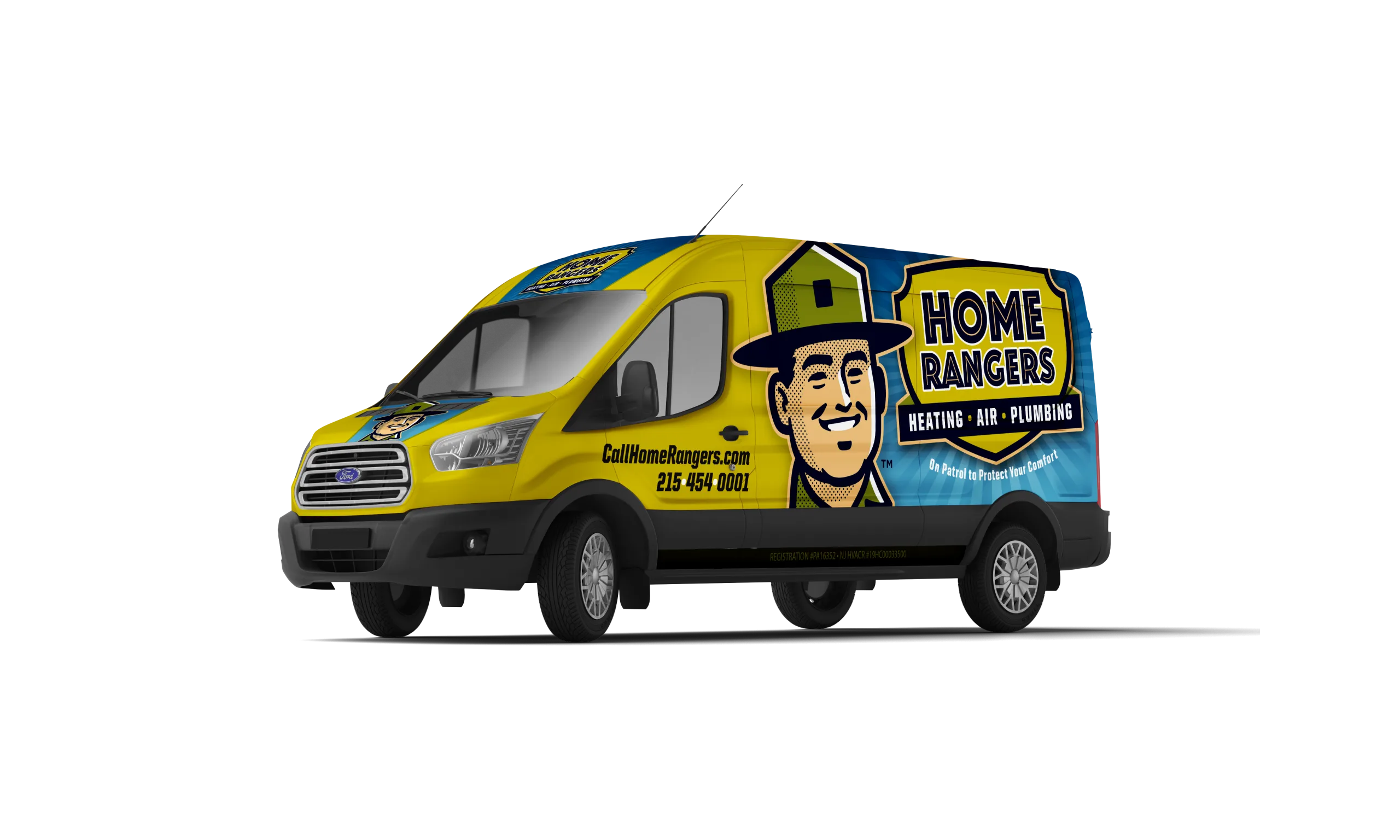 Hvac and plumbing service truck in bucks county pa