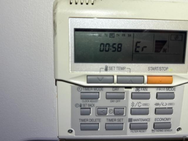 We serviced a fujitsu ac system that wasn’t working due to an improperly seated cover. After adjusting it, we confirmed proper operation and advised the customer to monitor for future issues.