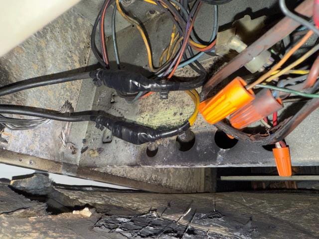 Responded to a heating system issue in bensalem, pa 19020. The homeowner reported a burning smell after turning on the heat. Found melted high-voltage wires inside the air handler, restored the wiring connections, and checked operation to ensure safe and reliable heating for peace of mind.