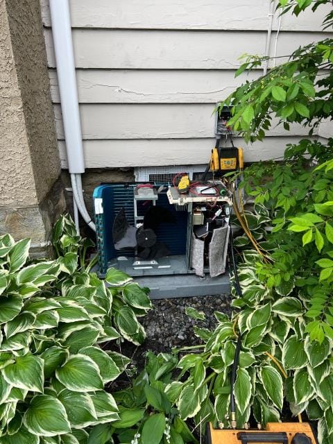 Performed hvac repair in lansdowne, pa 19050 to address a refrigerant leak. Inspected both indoor and outdoor units, replaced indoor compressed fittings, and re-flared outdoor connections. Pressurized the system, verified no leaks, pulled a deep vacuum, and recharged with pure refrigerant—the system is now running efficiently and cooling properly.