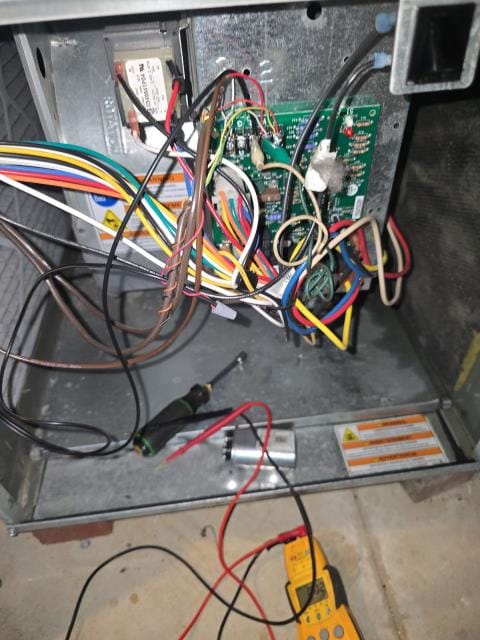 We serviced a home with heating issues post-tune-up. After power-cycling and filter changes, we diagnosed a low thermostat battery and scheduled a follow-up to inspect the blower and airflow.