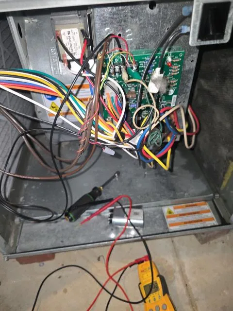 We serviced a home with heating issues post-tune-up. After power-cycling and filter changes, we diagnosed a low thermostat battery and scheduled a follow-up to inspect the blower and airflow.