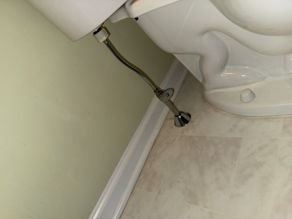 Toilet supply line and shutoff valve repair