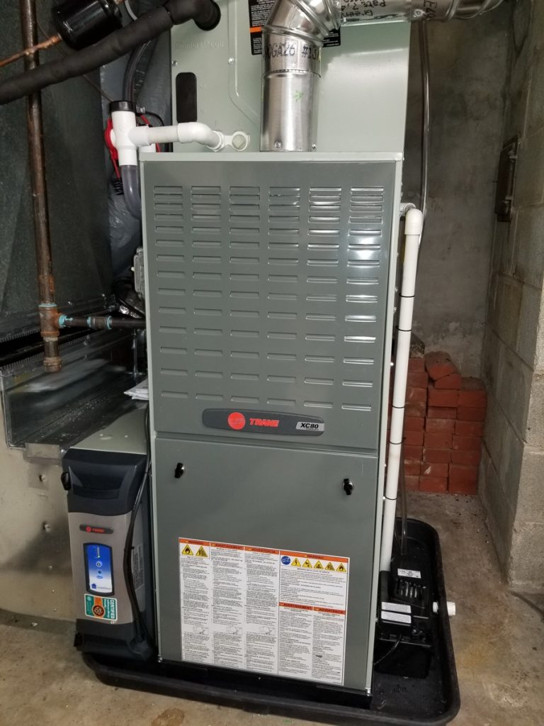 Home rangers indoor air quality photo showing a trane cleaneffects air purifier installed with an hvac system