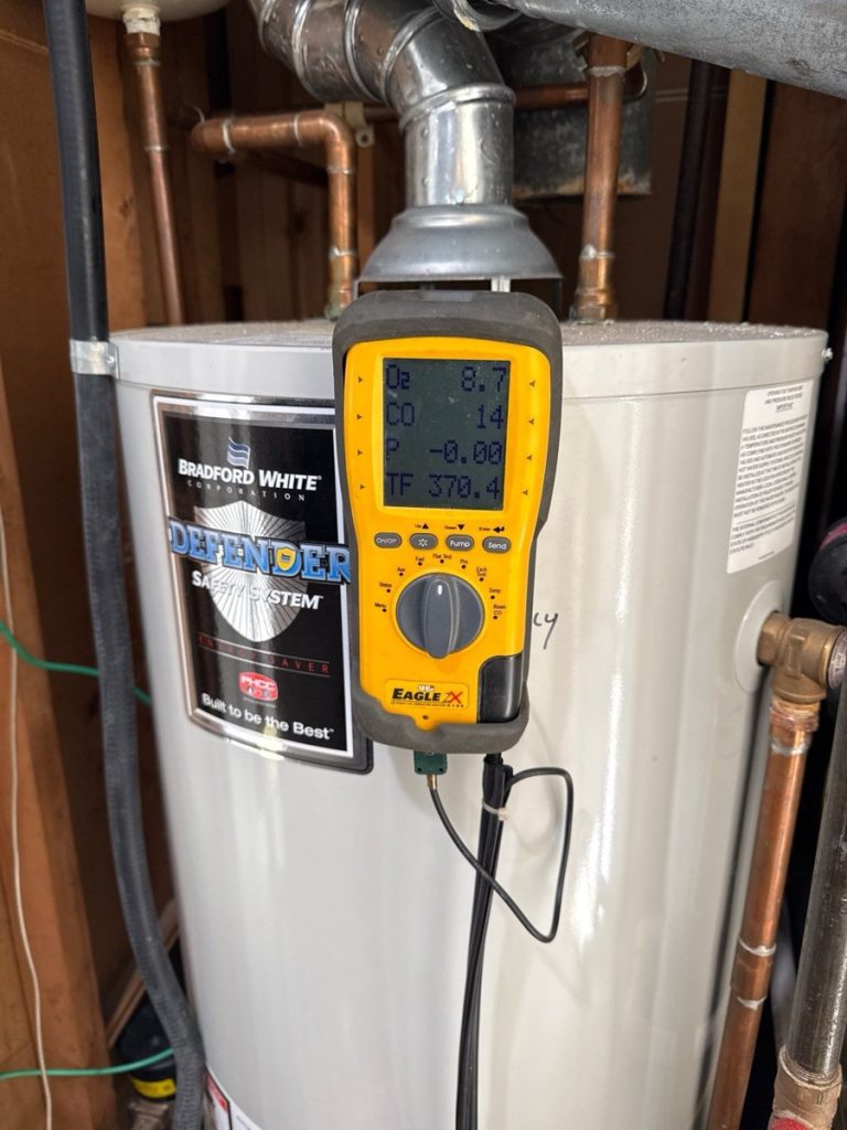 Home rangers water heater repair diagnostic test on a bradford white water heater