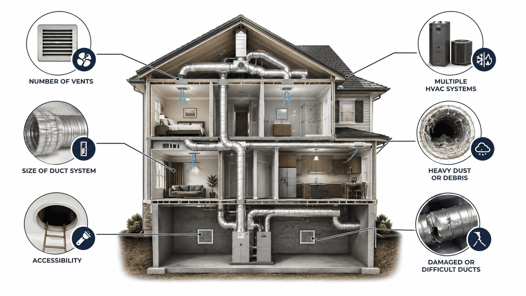 Factors that affect residential air duct cleaning cost